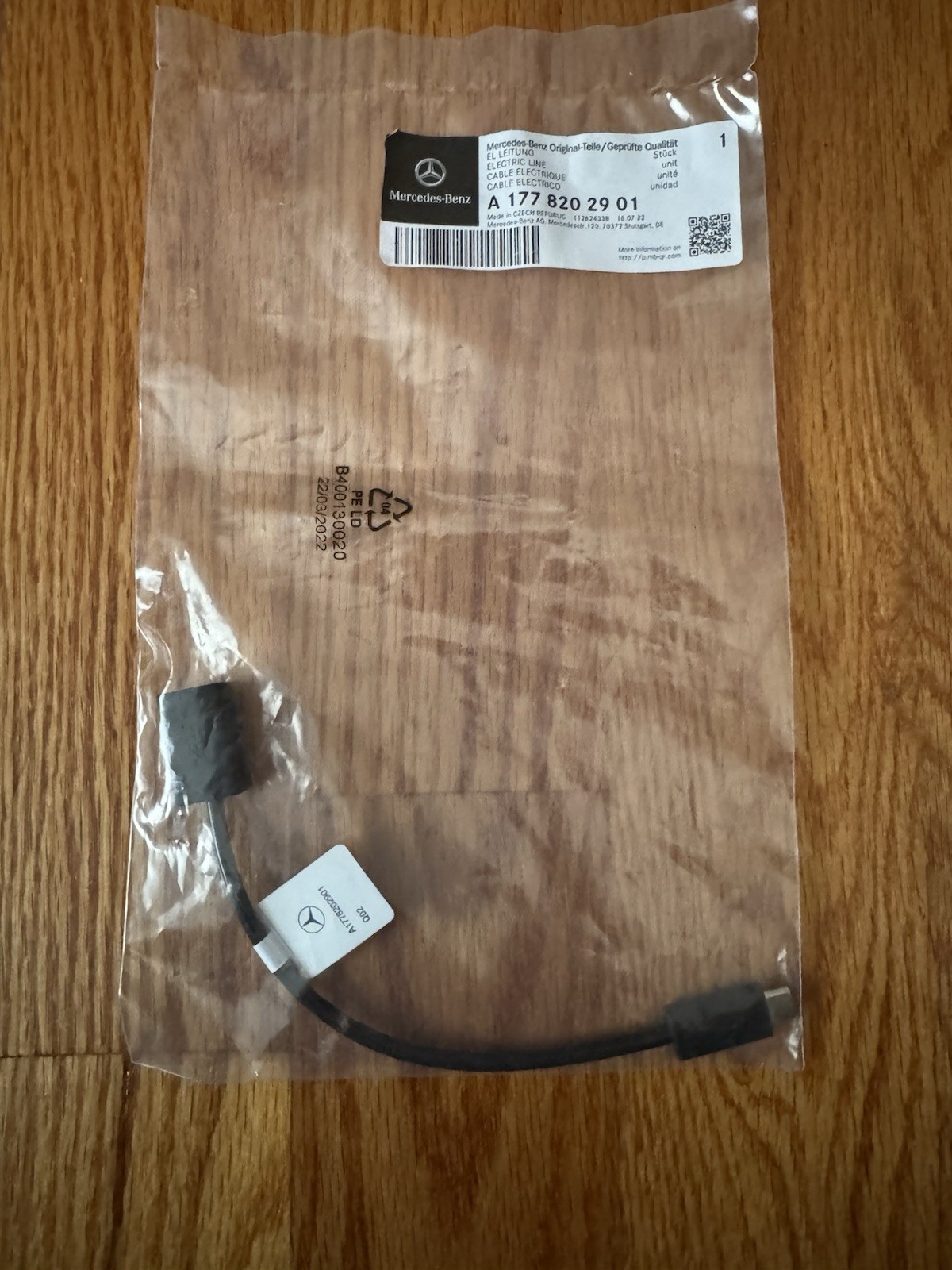 mercedes-benz original-teile electricalcable interface A 177 820 29 01