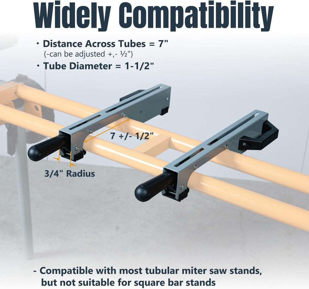 Adjustable Miter Saw Stand Brackets - Essential for Tool Versatility, 2 Pack