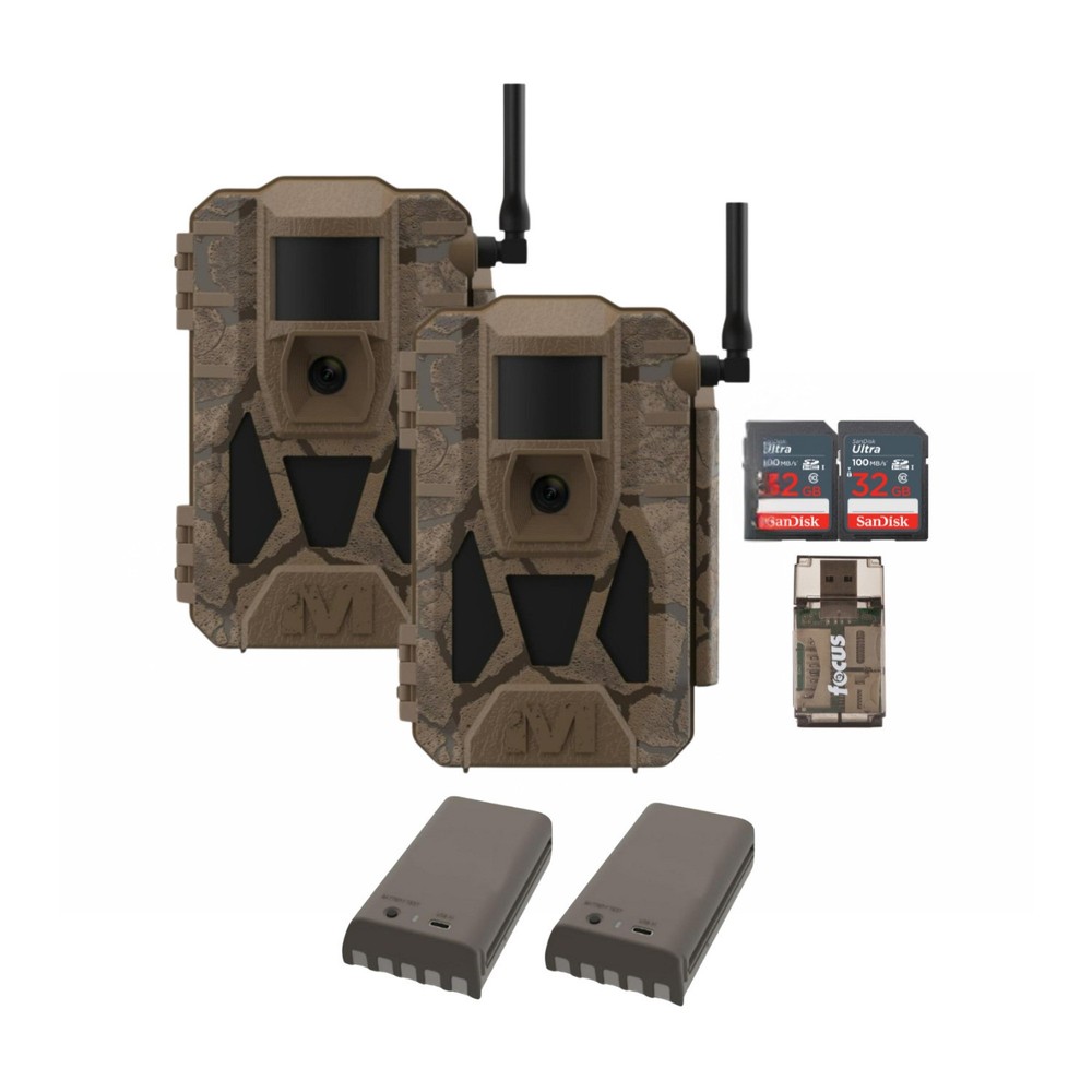 Muddy Matrix 2.0 Power Pack 36MP Trail Camera 32 GB SD, Card Reader (2 Pack)