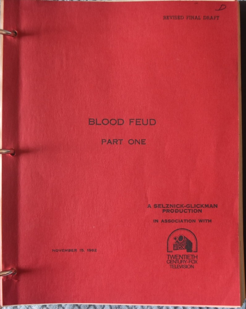 1982 Blood Feud Original Revised Final Draft Script + Shooting Schedule & More