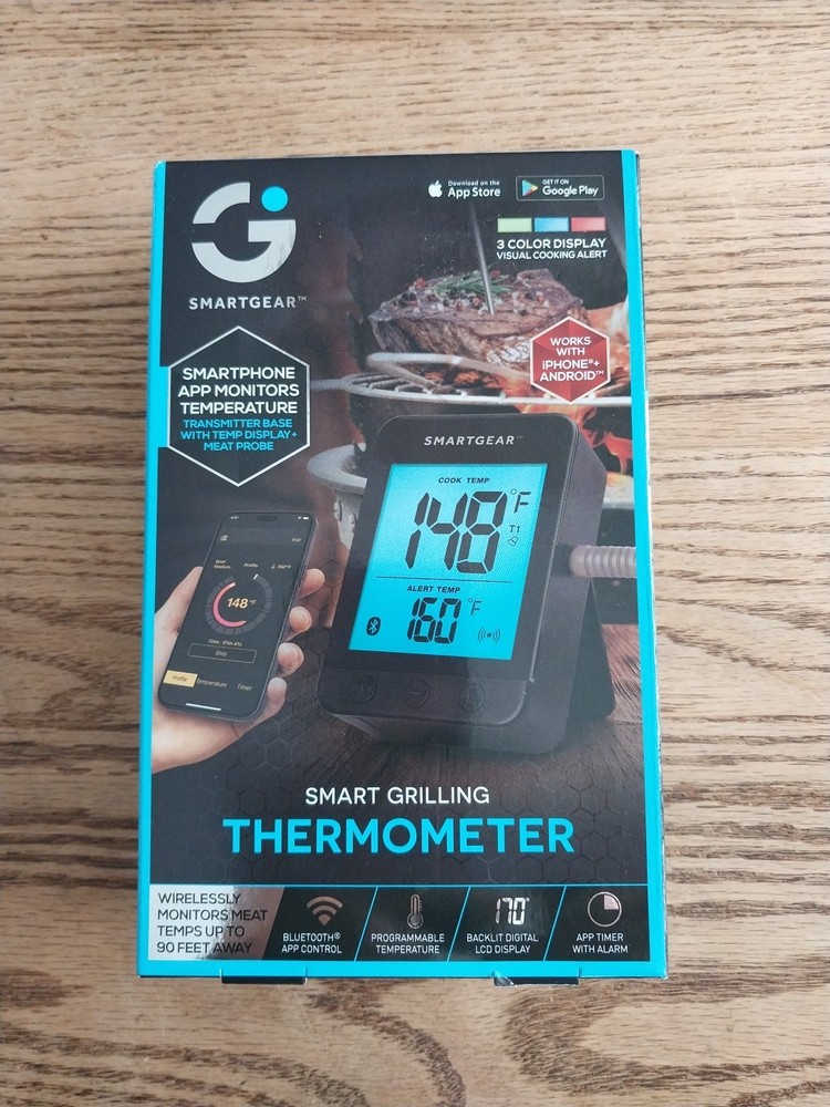 New SMARTGEAR Smart Grilling Bluetooth Wireless Grill Thermometer Android Iphone