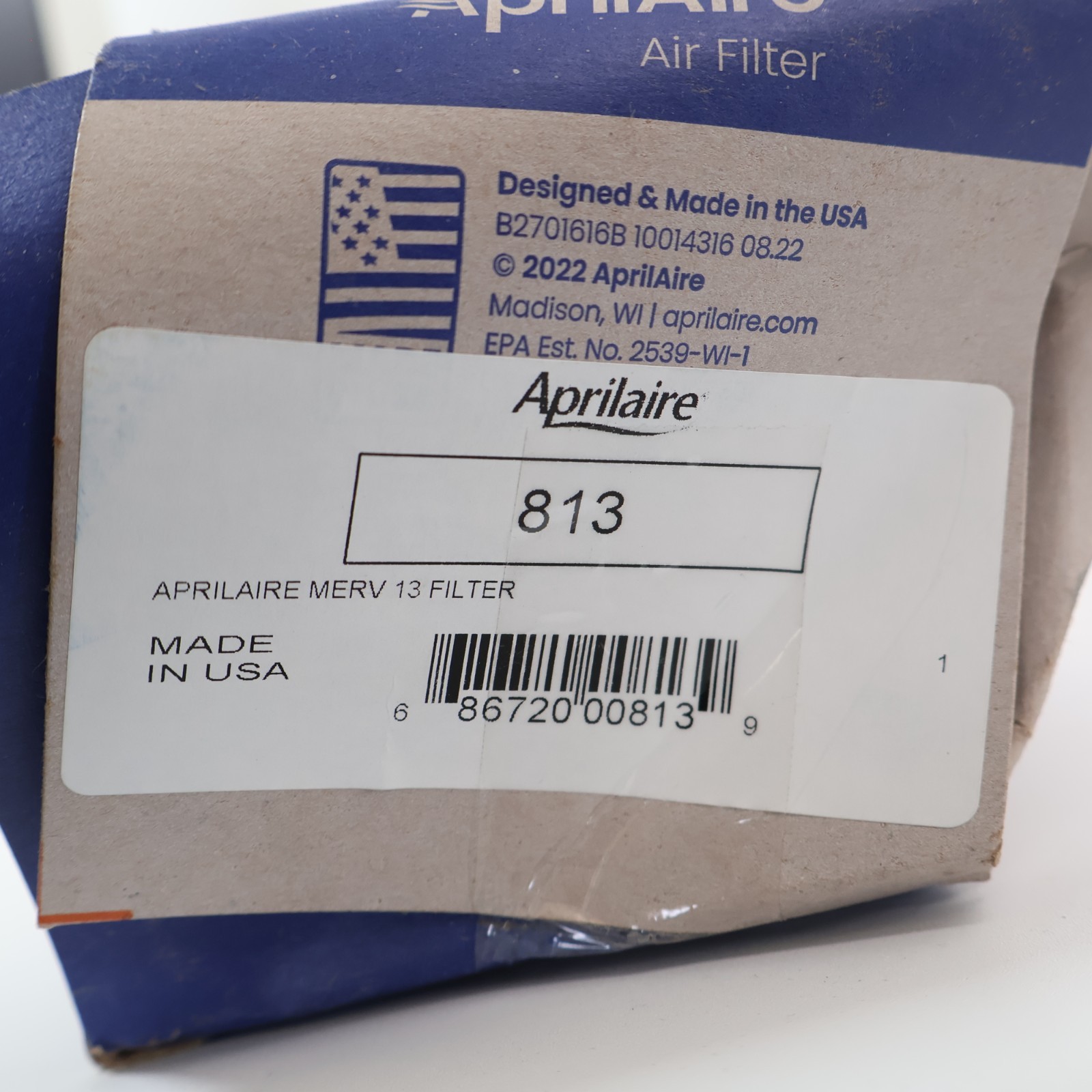 DMG BOX Aprilaire 813 Air Filter MERV 13, 20x25x4 Air Filter