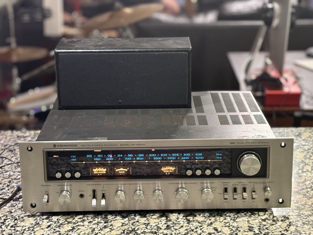 Kenwood KR-9600 Stereo Receiver Tested and Working (BOTH CHANNELS WORK)