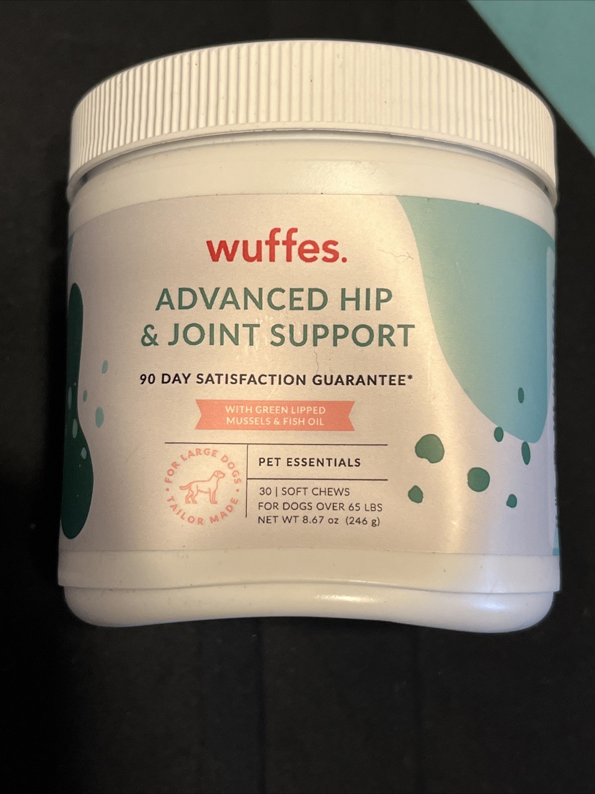 Wuffes Advanced Hip & Joint Support for Dogs over 65 lbs 30 Soft Dog Chews 3/26