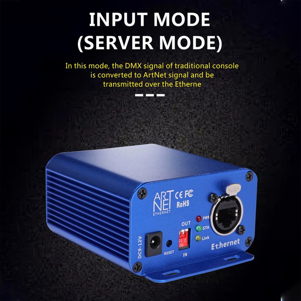 ArtNet To DMX Controller Bi-directional ArtNet DMX Ethernet Lighting Controller