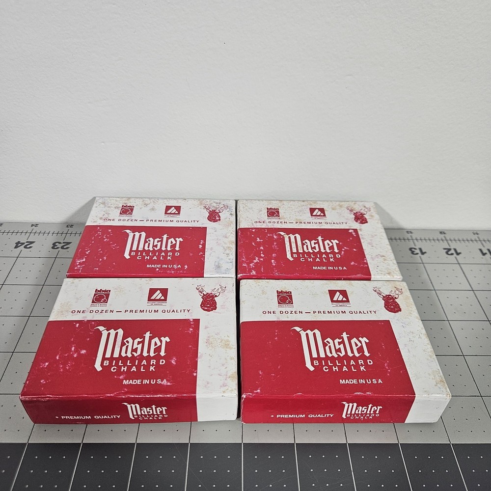 4 BOXES MASTER CHALK BILLIARD POOL CHALK BLUE  12 PACK