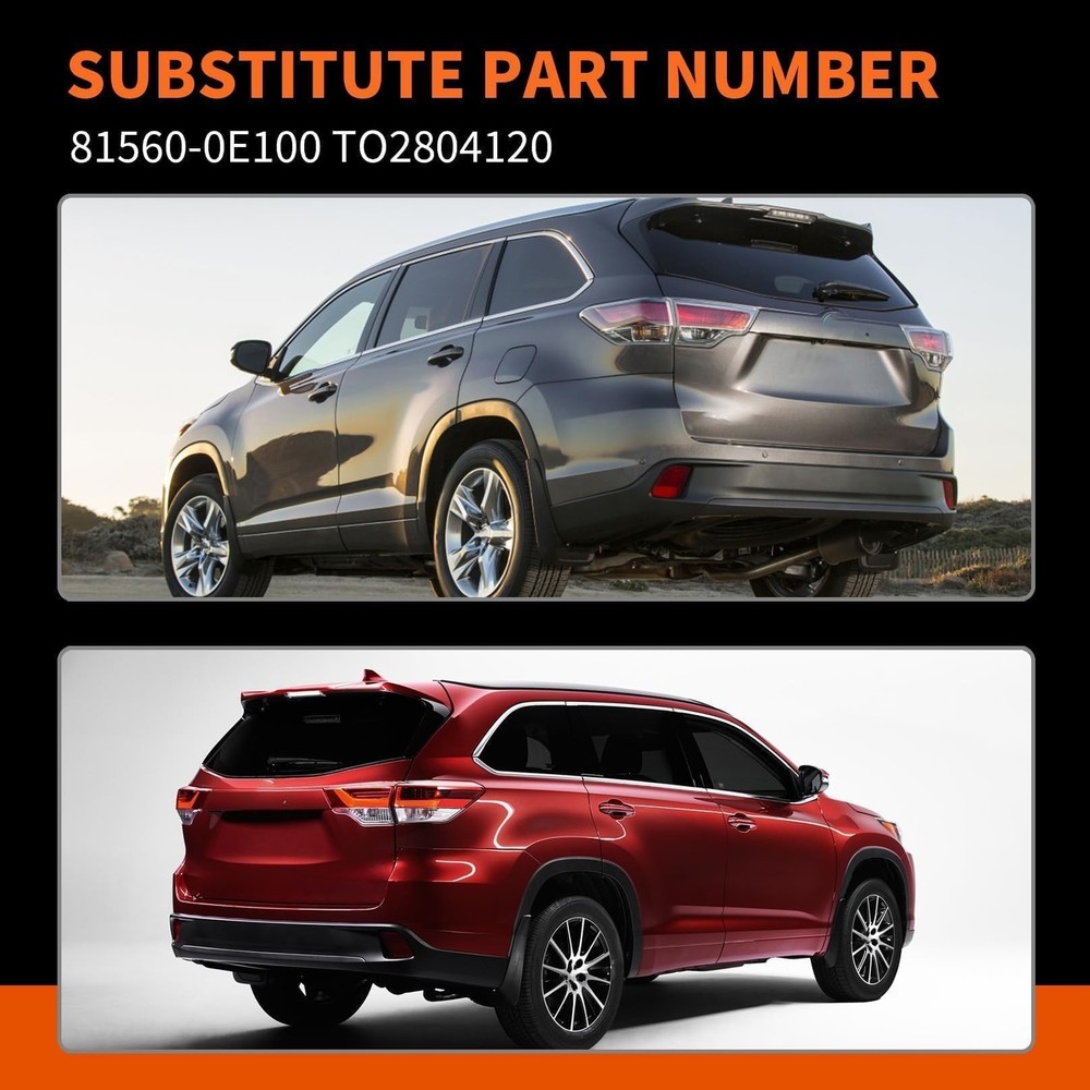 Outer Tail Light Driver Side Compatible with 2014 2015 2016 Highlander Rear B...