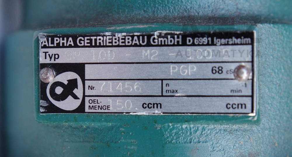 ALPHA SP 100 - M2 -100 E SP100-M2-100E SP100M2100E