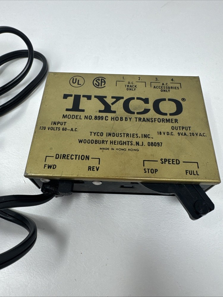 Tyco Hobby Train Transformer Model 899 C - HO Scale Train Control Power Supply