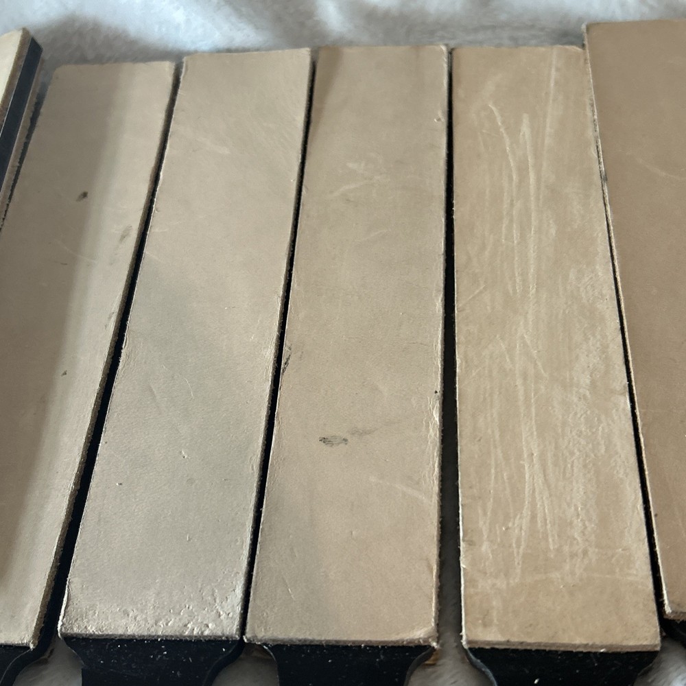 Blacksmith Experience Double Sided Leather Strop Paddle Knife Sharpener LOT 7