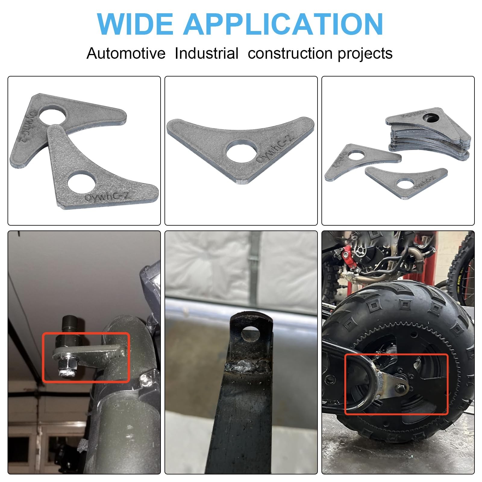 Weld on Tabs, Steel Shock Basic Gussets Weld Tab, Universal Weld on Tabs Axle...