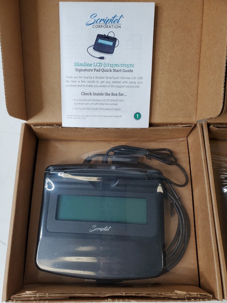 2x New/OpenBox Scriptel 6ft ScripTouch Signature Pad SC-ST1570-6FT