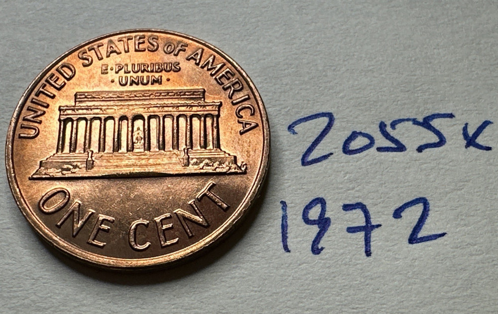 1972 P Lincoln Memorial Cent 2055X