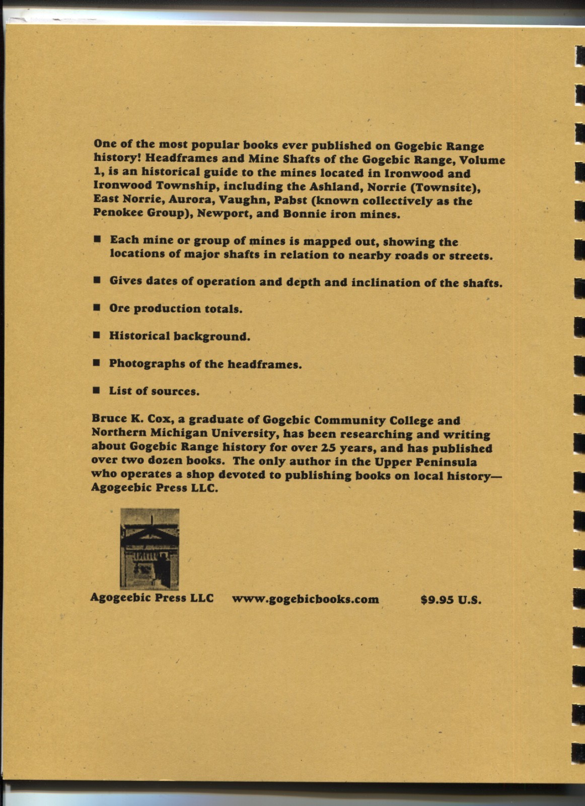 Headframes & Mine Shafts of the Gogebic Range Volumes 1 thru 3 Set See Pictures