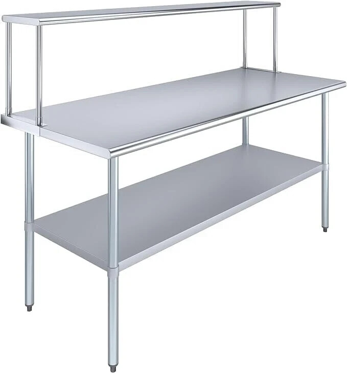 Restaurant Prep & Work Table, Stainless Steel Table for Commercial Kitchen NSF