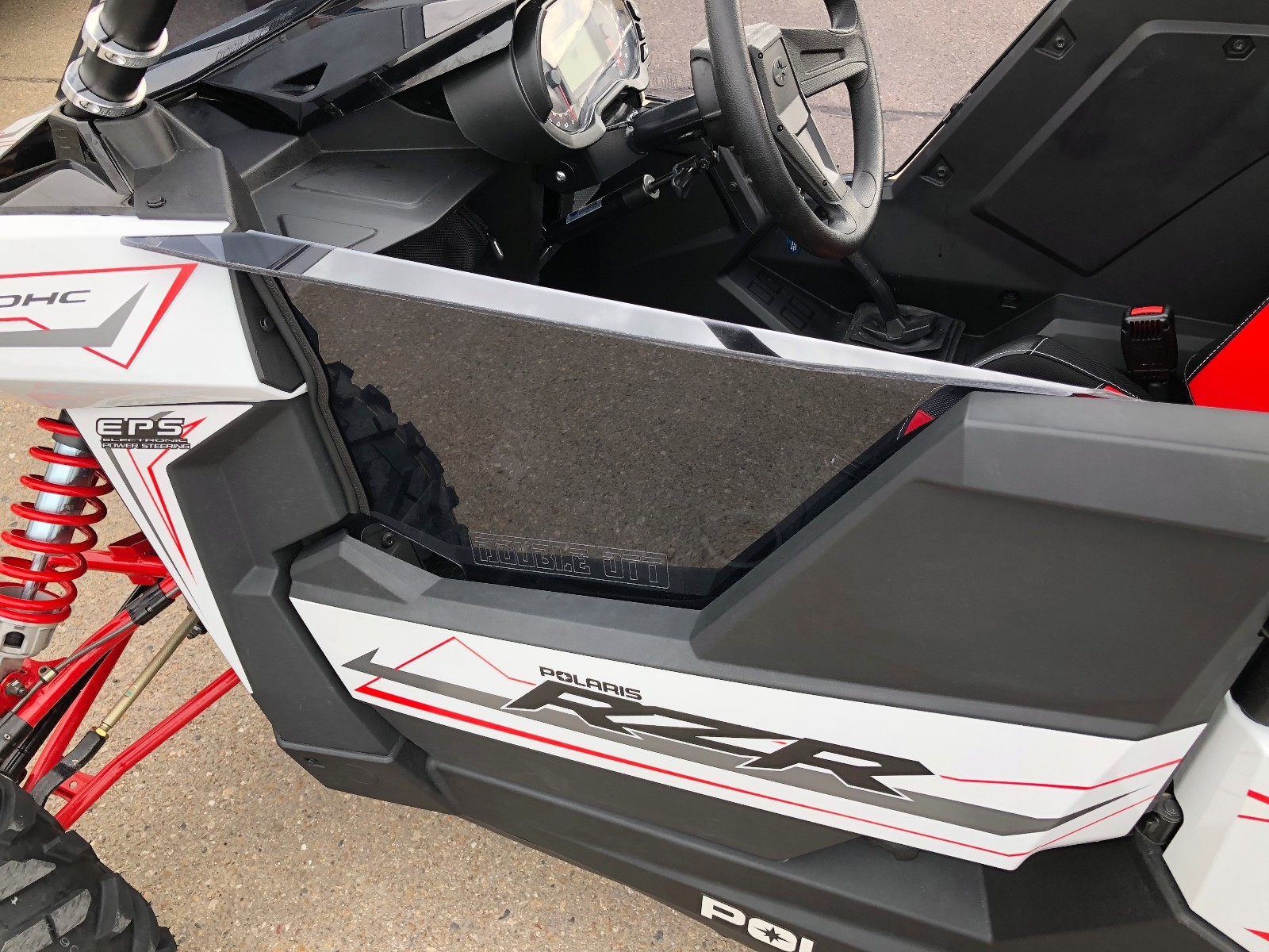 Double Ott Polaris RZR RS1 Upper DOORS Smoked Polycarbonate