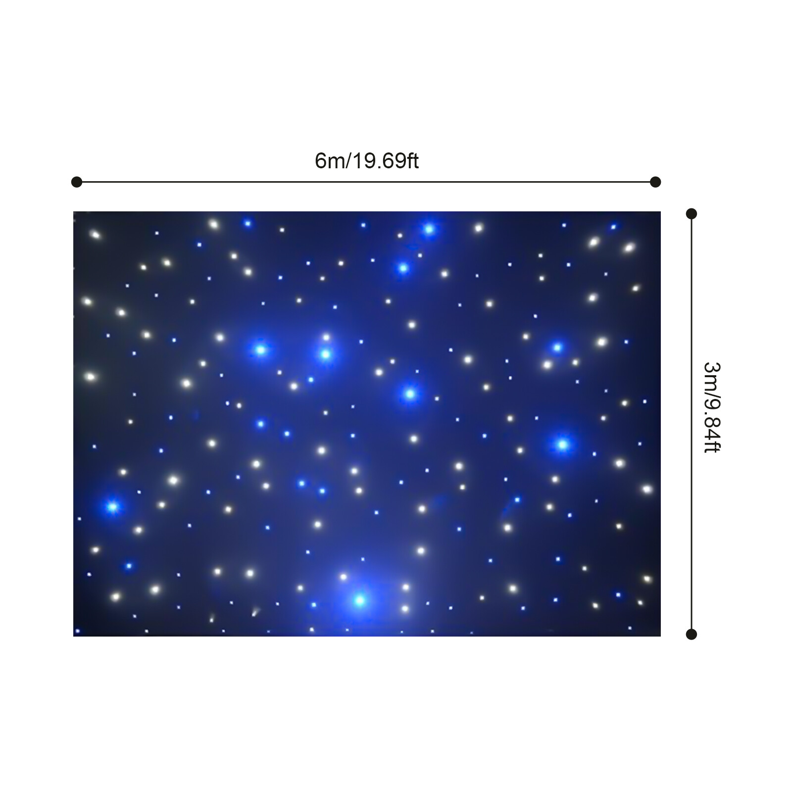 LED Star Stage Backdrop Star Curtain DMX512 Background Starry Sky + Controller