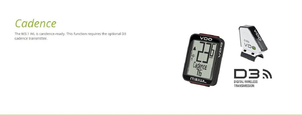 VDO - M 3.1 Digital Wireless Speed Transmission & Multiple Bike Function