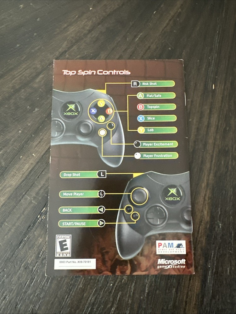 XBOX Manual Only Top Spin