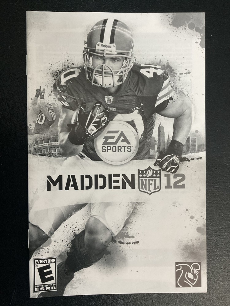 Madden NFL 12 PS2 PlayStation 2 Instruction Manual Only