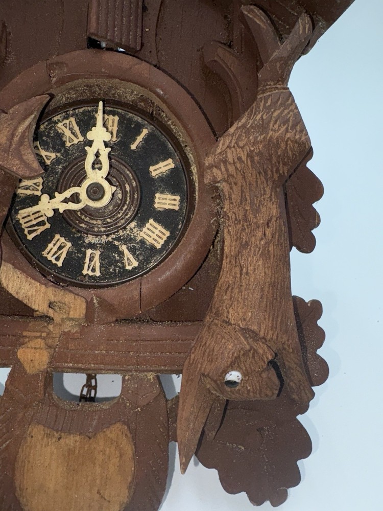 Vintage Regula Cuckoo Clock Germany W/ Bird & Rabbit Needs Work Untested