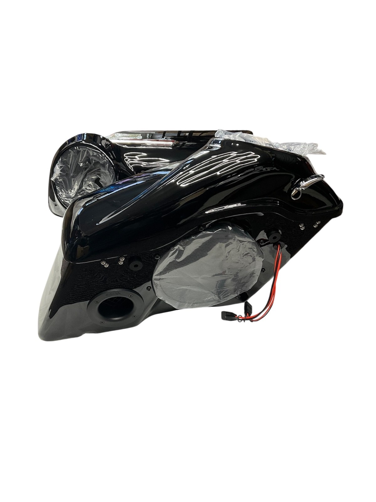 CICADA HARLEY 14-LATER TOURING STOCK AUDIO SADDLEBAGS W/ 10" RINGS AND 8" LIDS