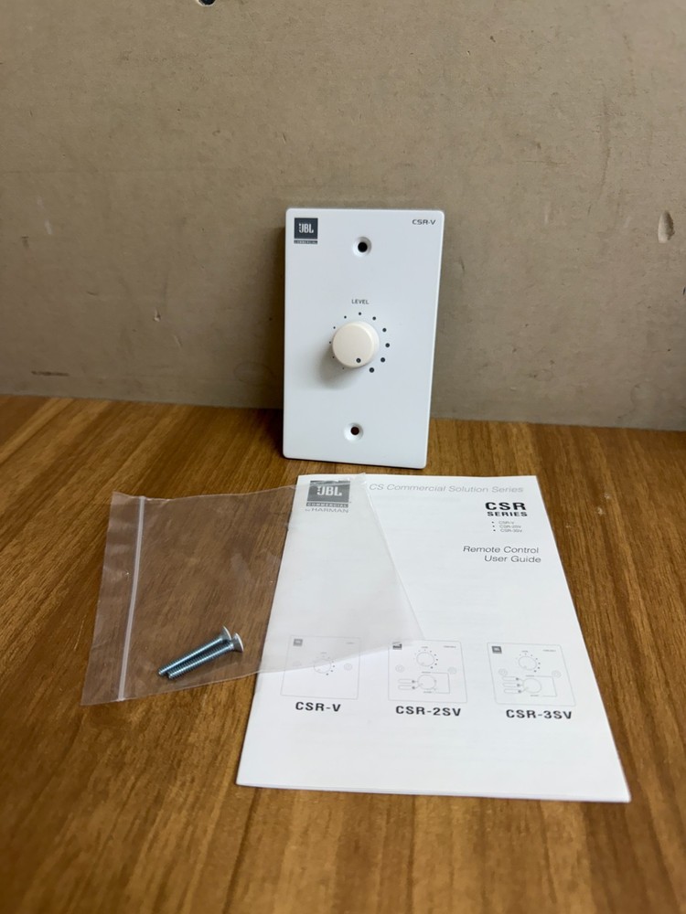 JBL CSR-V White Wall Volume Controller For Select CSM/CSMA/VMA Mixer Amplifiers
