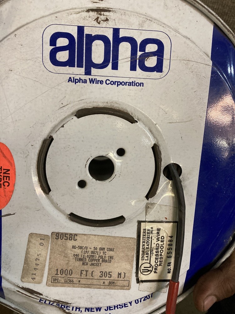 Alpha 9058C RG58C/U 25 ft Hank