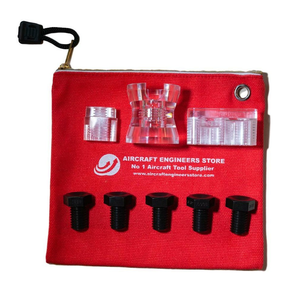 AIRCRAFT TOOLS 8PC NUMBERED DRILL BUSH KIT WITH CUP / HOLDERS  AES STORAGE POUCH