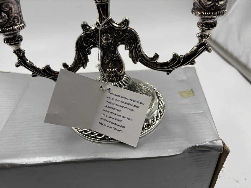 Vintage Old Silverplated Candelabra.