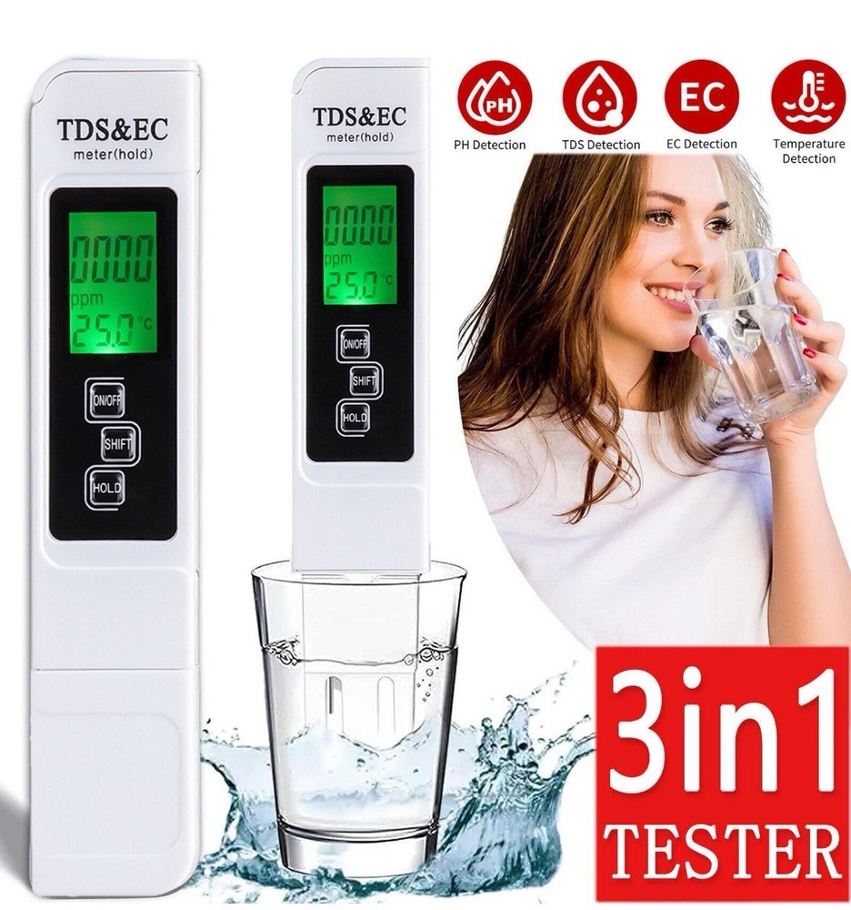 2 Pc TDS Meter Digital Tester Water Quality Testing Kit Drinking Water 0-9990ppm