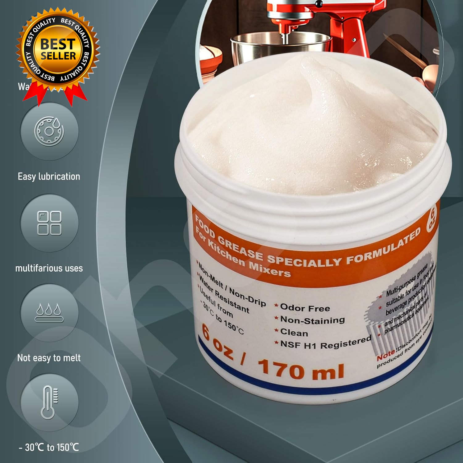 6 Oz Food Grade Grease for Kitchenaid Stand Mixer Maintain the Performance