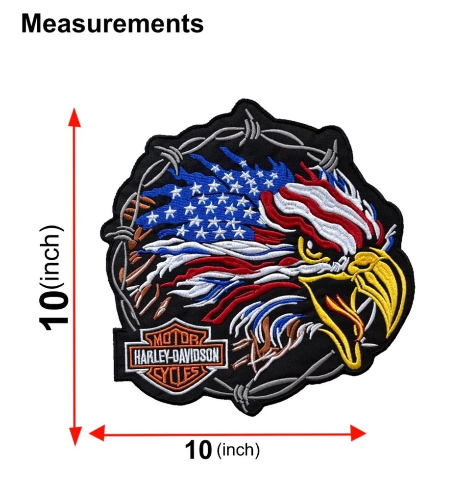 Harley - Davidson Eagle Large Patch - Motorcycle Jacket Embroidered Patch