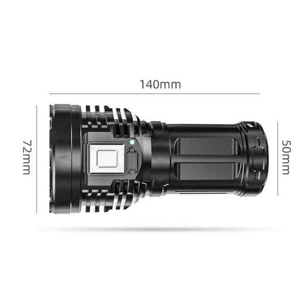 Super Bright LED Tactical Flashlight USB Rechargeable Work Light COB Side Light