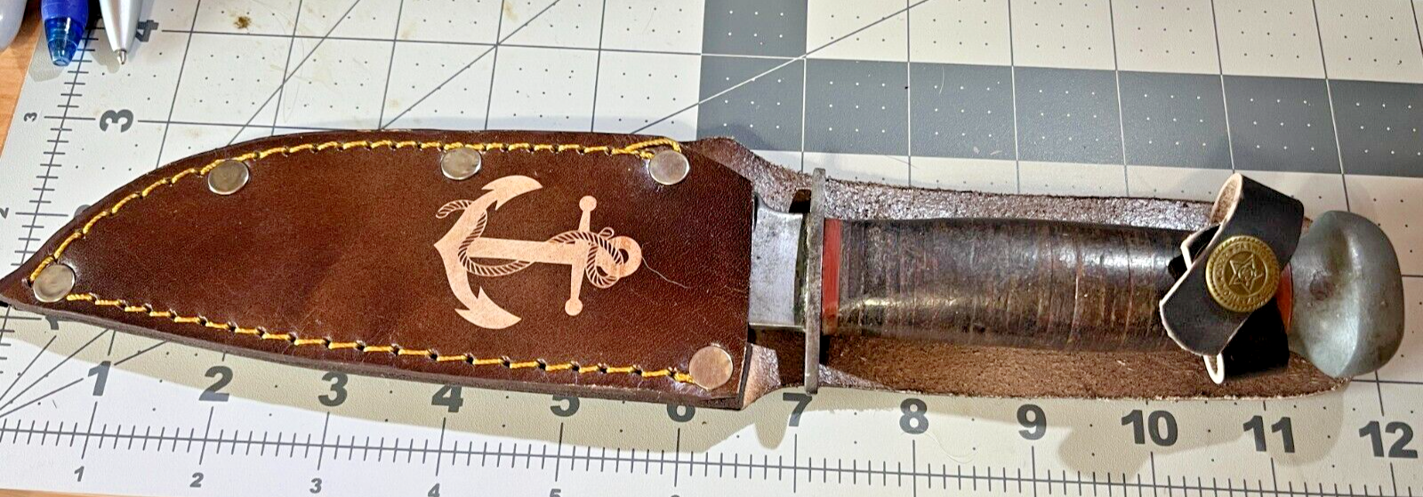 SHEATH ONLY FOR PAL RH-36, REMINGTON, and other hunting Knife NAVY, USMC, PLAIN