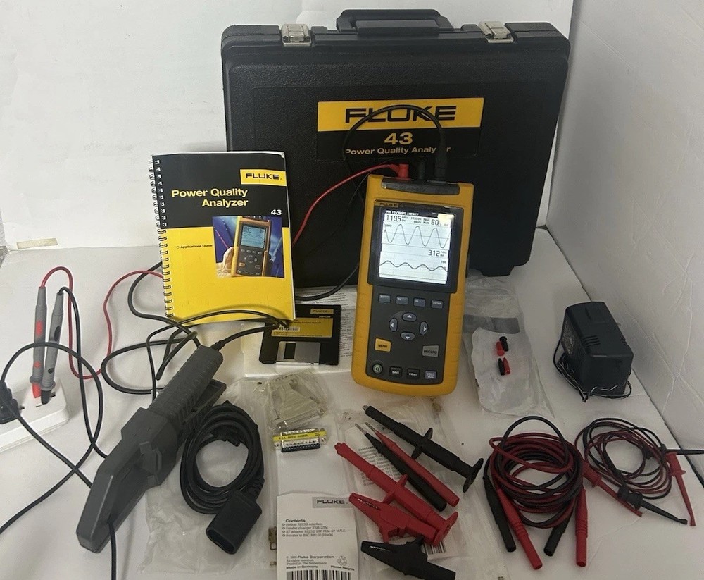 Fluke 43 Power Quality Analyzer Maintain power systems, troubleshoot problems