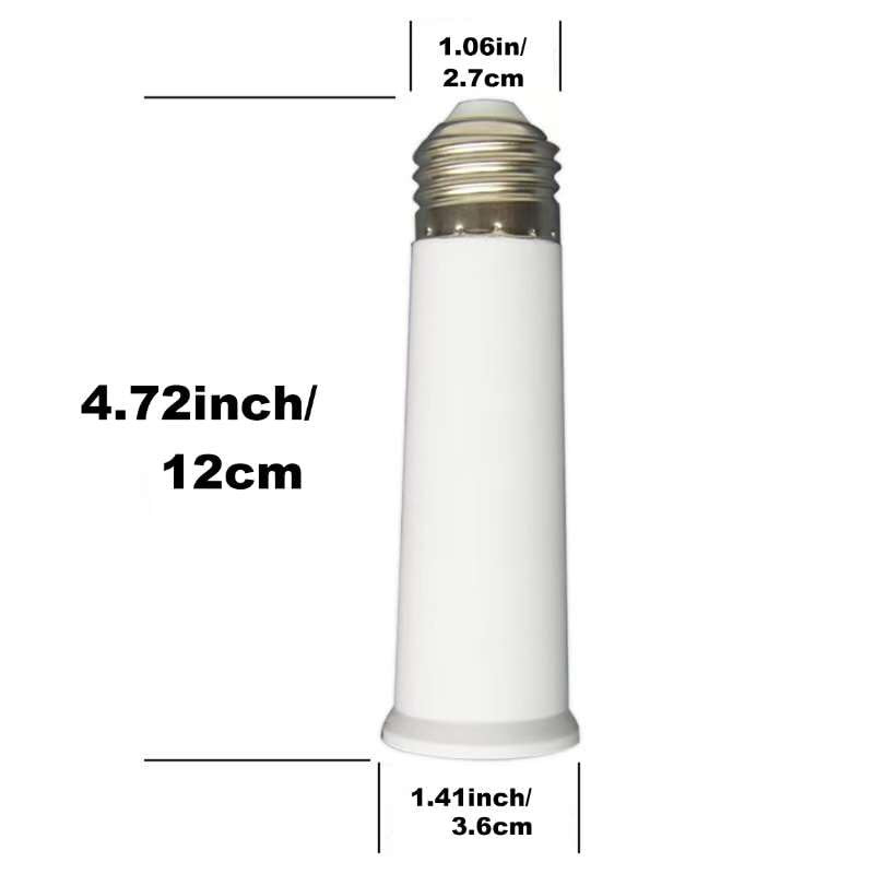 E26 Socket Extender, E26/E27 Light Bulb Socket Extender Standard Medium Base, 4.