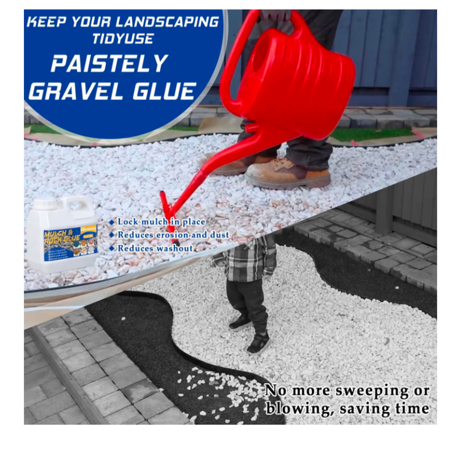 Mulch and Rock Clear Glue for Landscaping