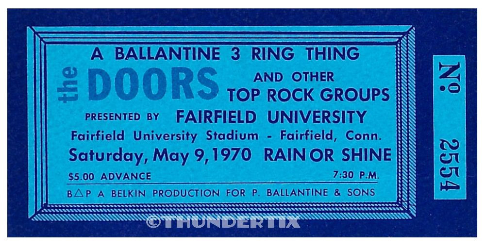 5 1968 -76 UNUSED FULL TICKETS Hendrix, Doors, Dylan, Elton John, ZZ Top reprint