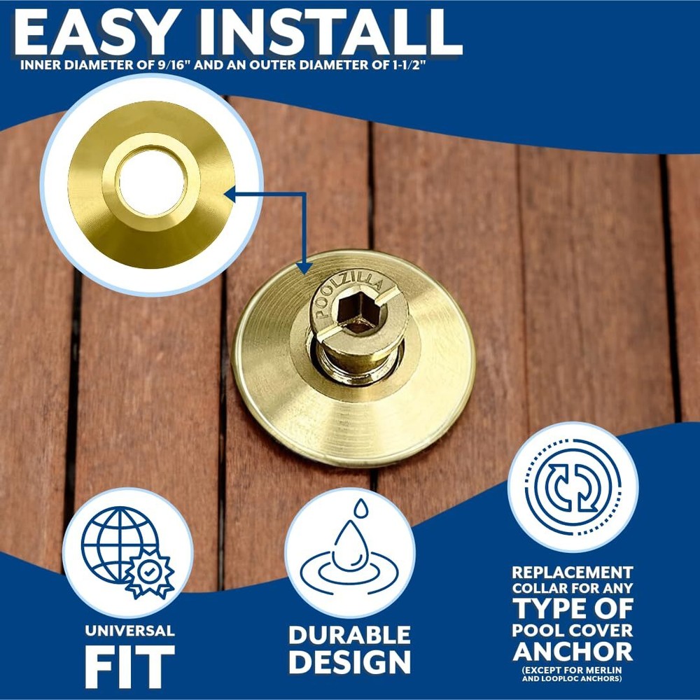 Pool Cover Collar for Pool Cover Anchor - 25 Pack