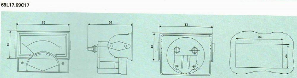 1PC AC 0-150A Analog Ammeter Panel AMP Current 69L17 with mounting bezel