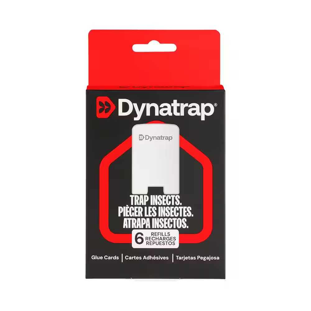 Indoor Replacement Glue Cards for LED Flylight Insect Trap - 6-Pack