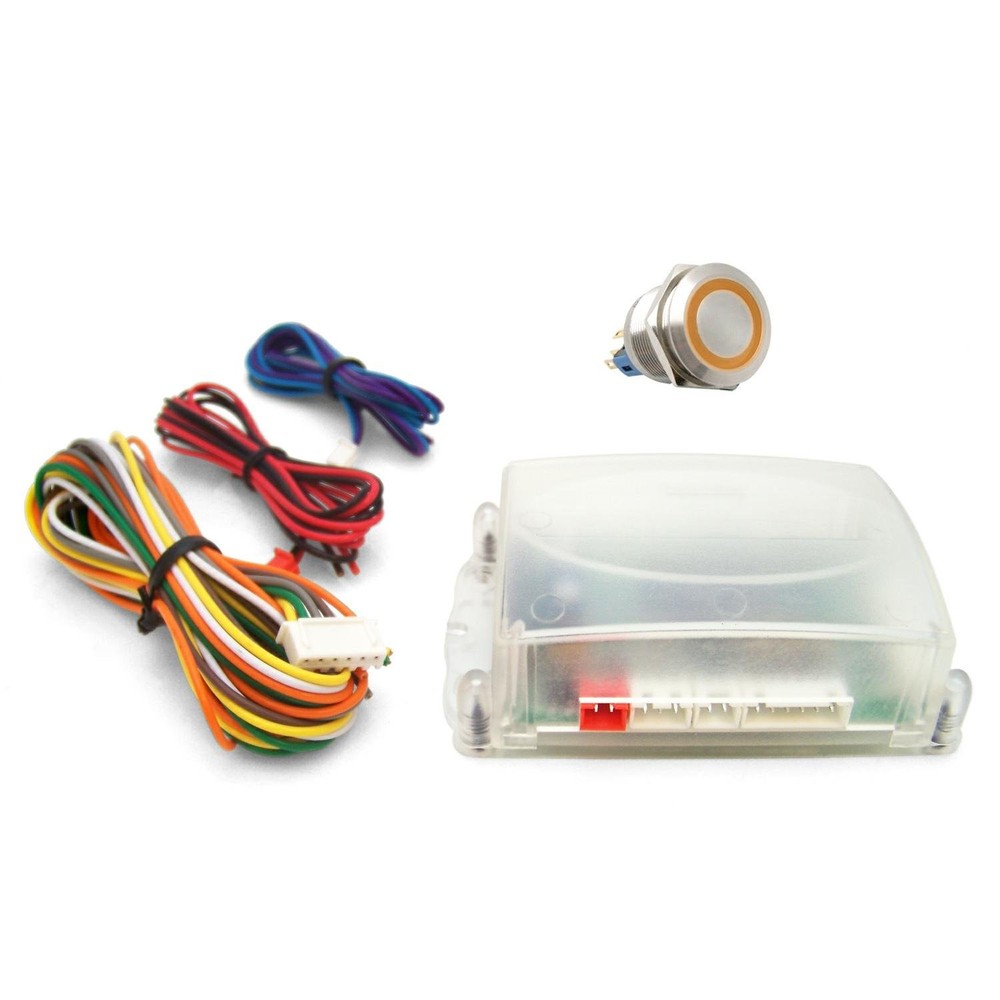 One Touch Engine Start Kit - Orange / Amber illuminated Button