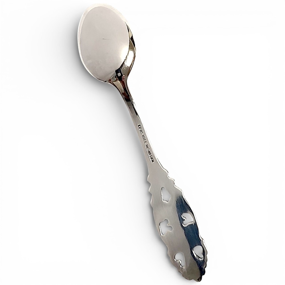 1970 Presentation Spoon Engraved Names / Date Heavy Swedish Silverplate EPNS