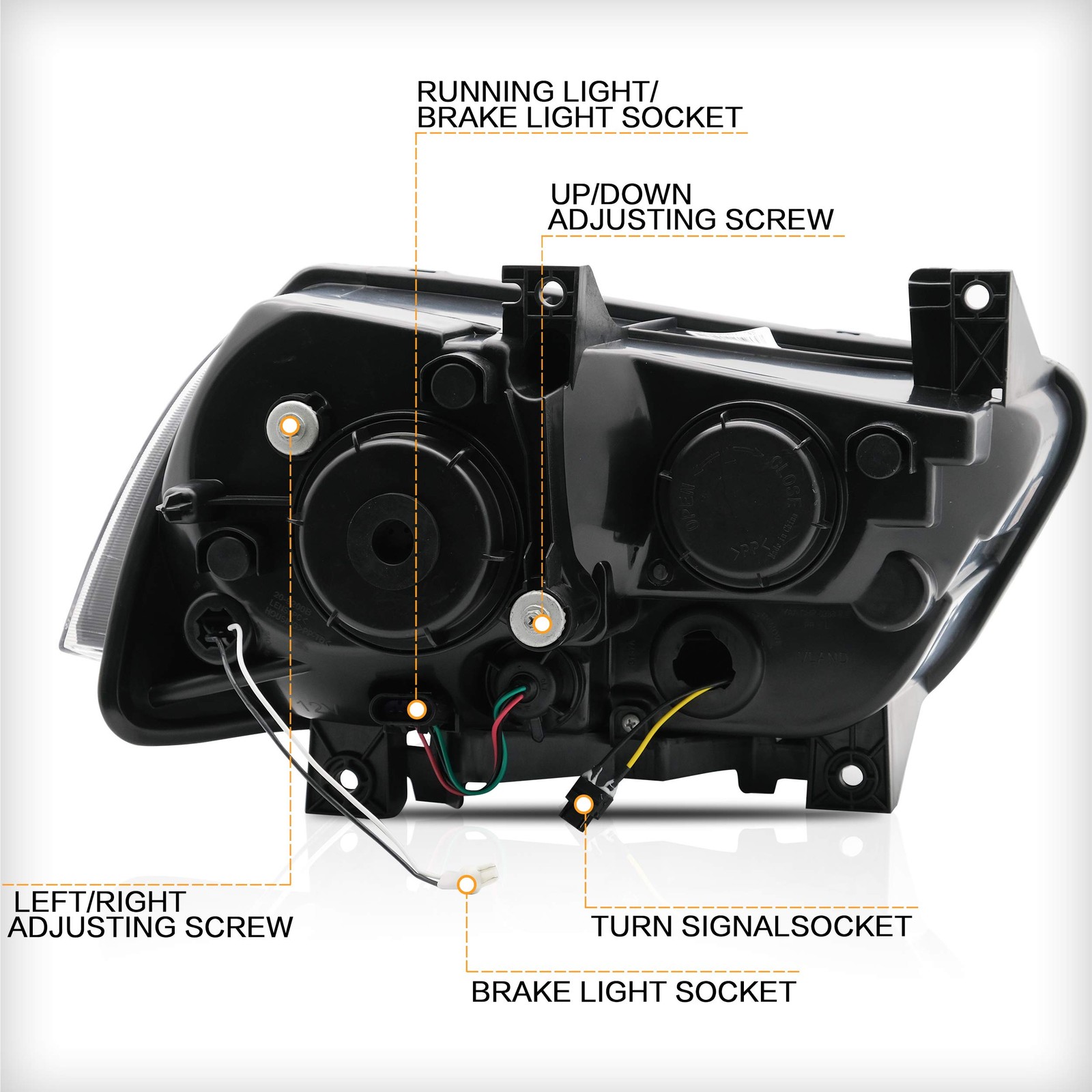 Headlight Assembly Compatible with Dodge Charger 2011-2014 LED Headlamp