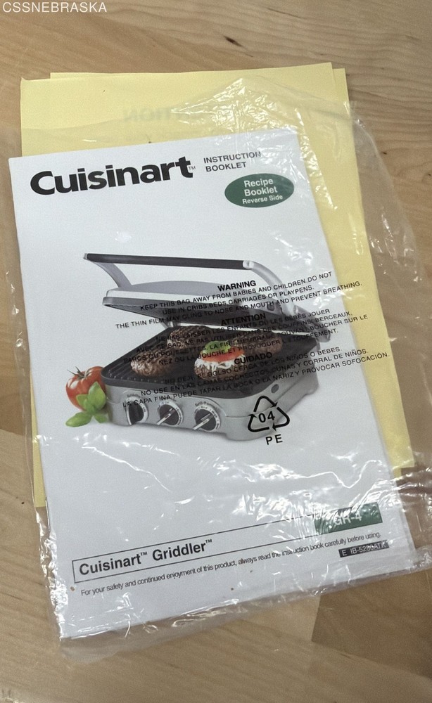 Cuisinart GR-4N Grill Griddler Panini Maker - NIB
