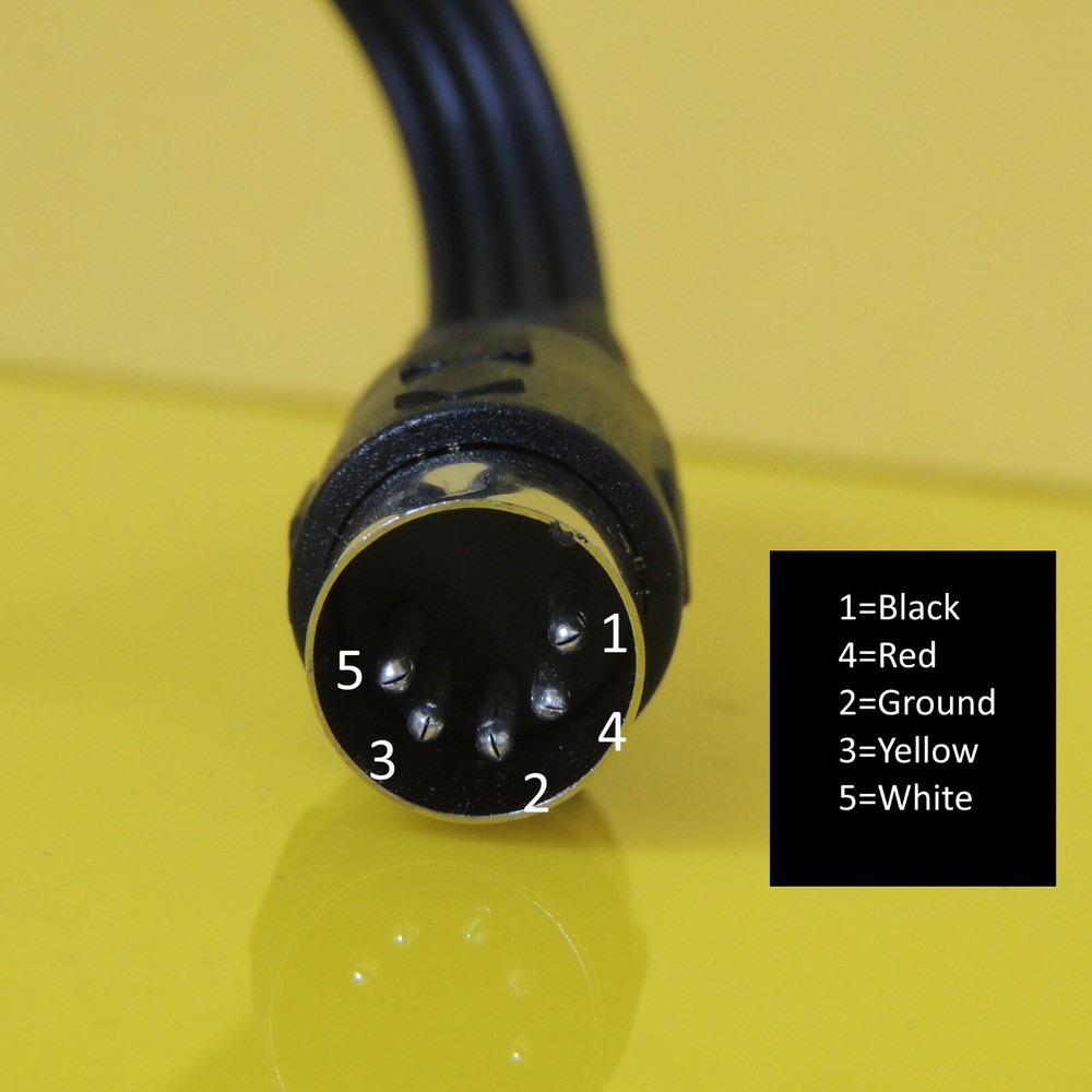 Composite Video & Audio TV DIN Cable for Commodore 64 C64 C-64 Optional HDMI