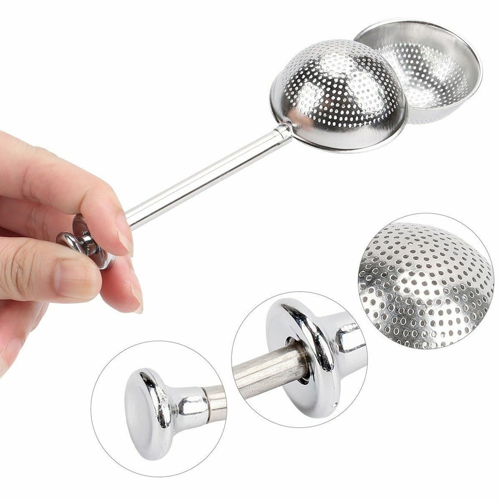 3Pcs Ball Mesh Tea Infuser Loose Leaf Strainer Spice Filter Herb Deeper Diffuser