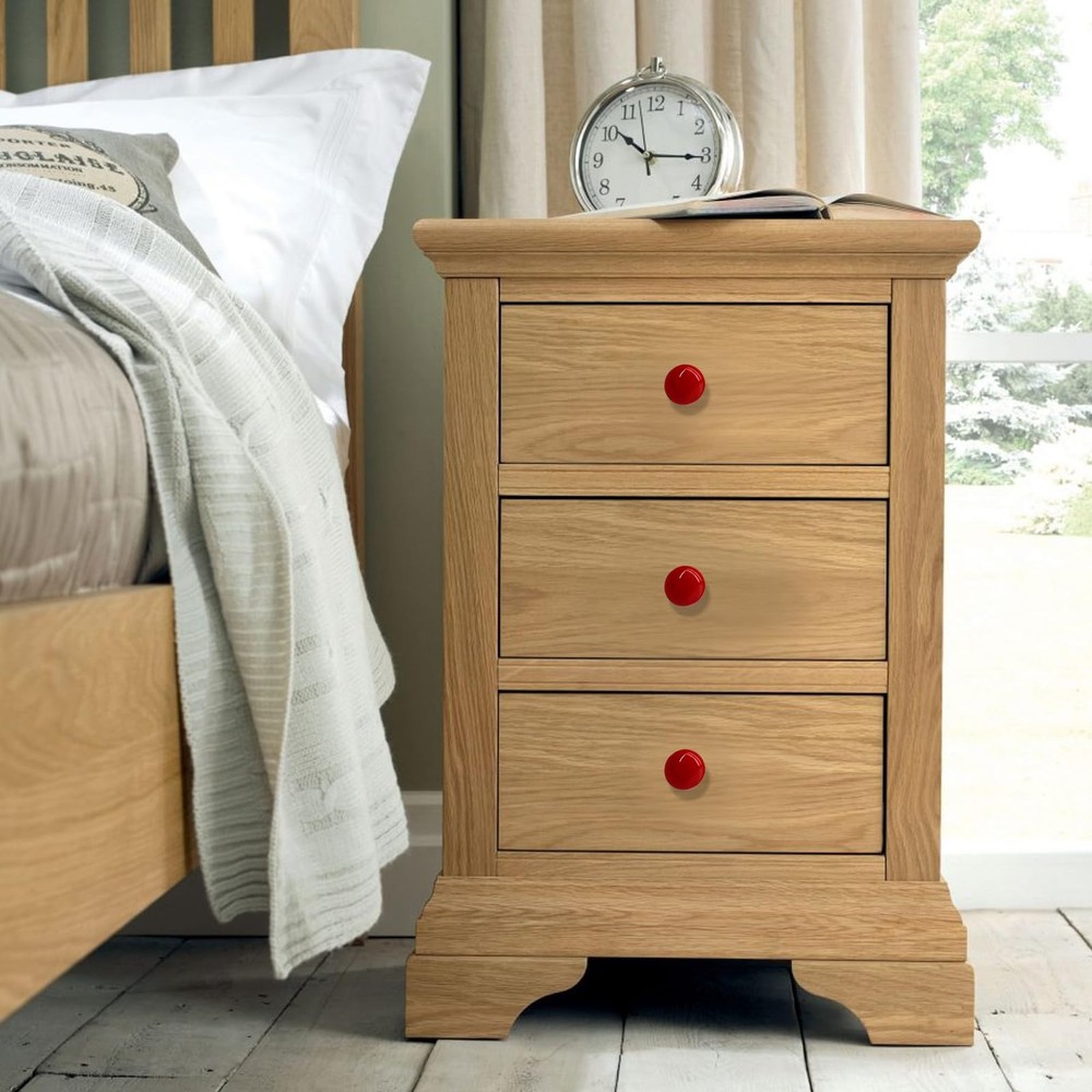 Biaungdo 10 Pack Red Ceramic Kitchen Cabinet Knobs Pulls, 32 mm/1.26 Inch