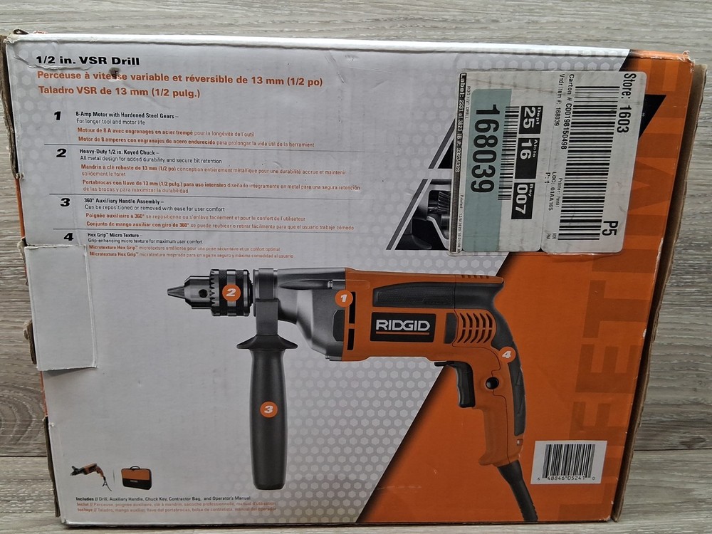Ridgid R7111 1/2” Corded Variable Speed Drill (Used)?